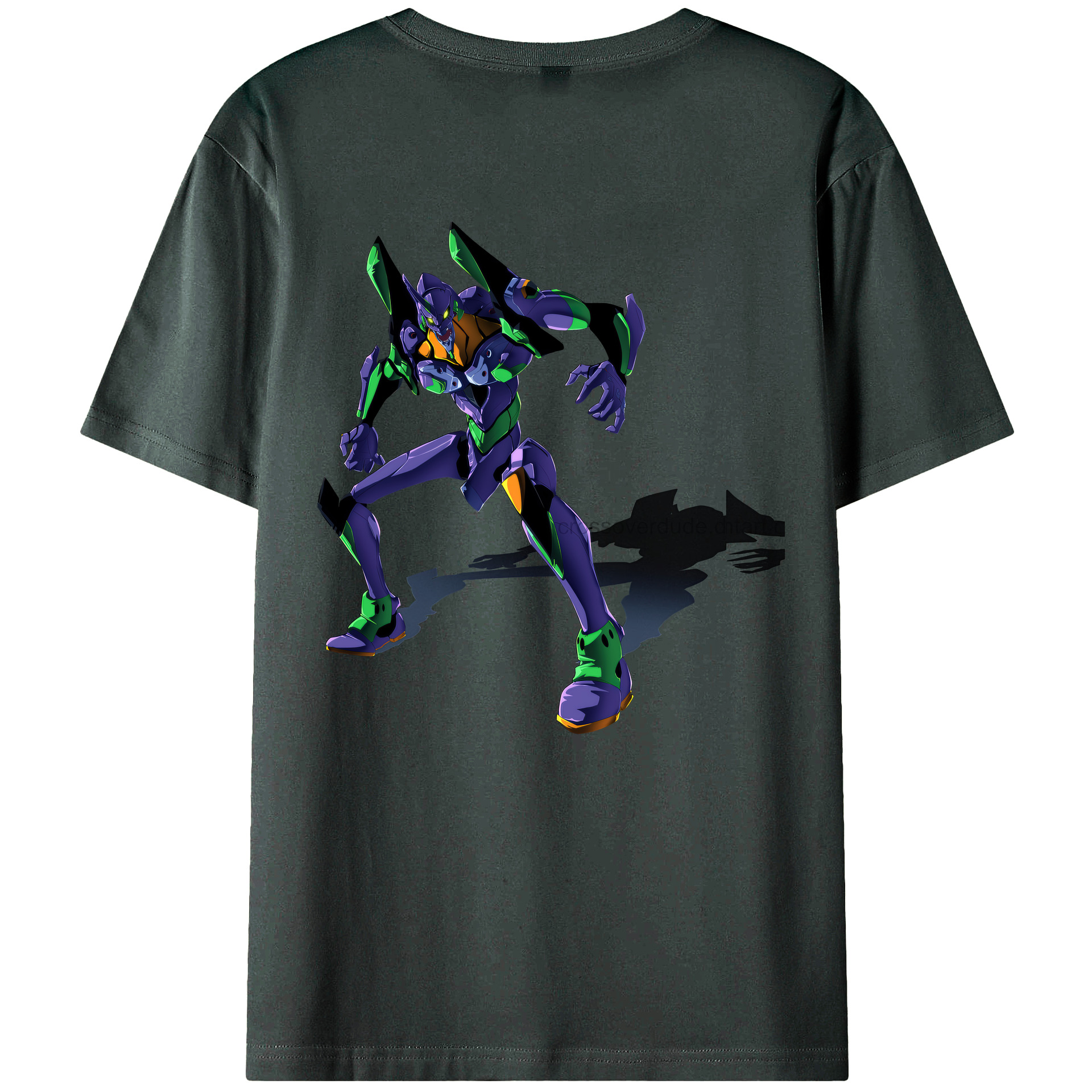 （画像用） EVA 新世紀エヴァンゲリオン 綿100％ メンズ半袖Tシャツ（バックプリント） 通気性